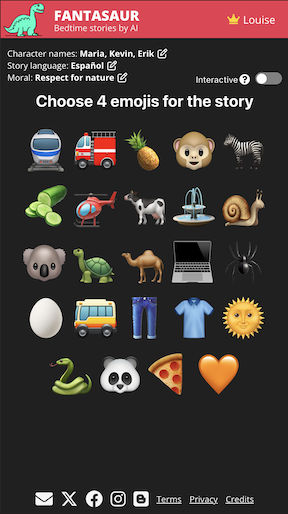 Emoji selection